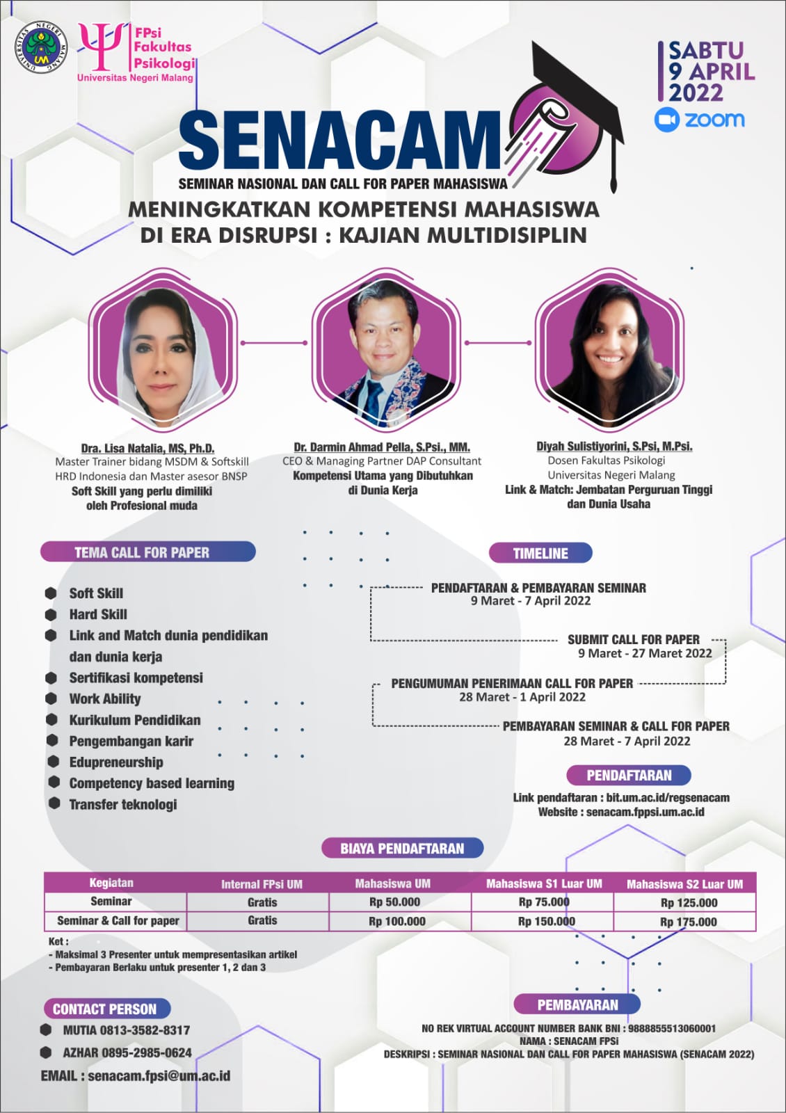 SEMINAR NASIONAL DAN CALL FOR PAPER MAHASISWA (SENACAM) 2022