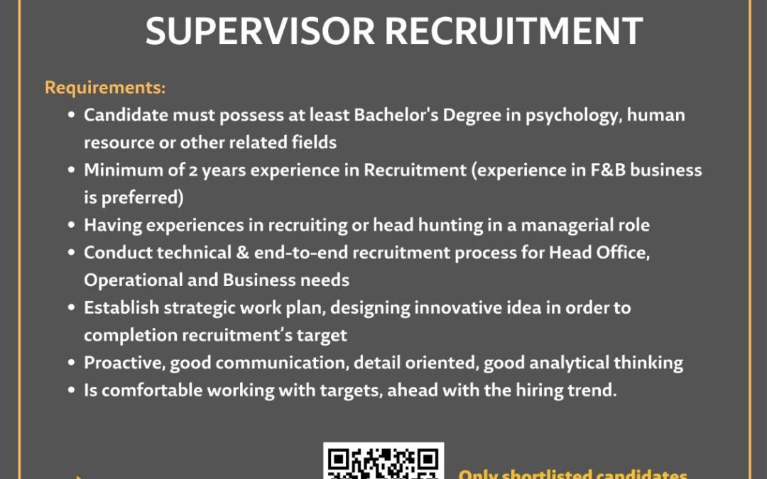 Supervisor Artisan Kuliner Group